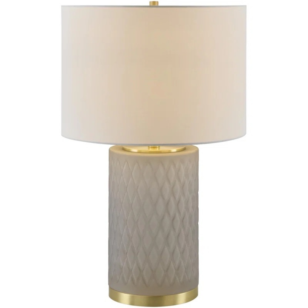 Glass and Brushed Gold Table Lamp